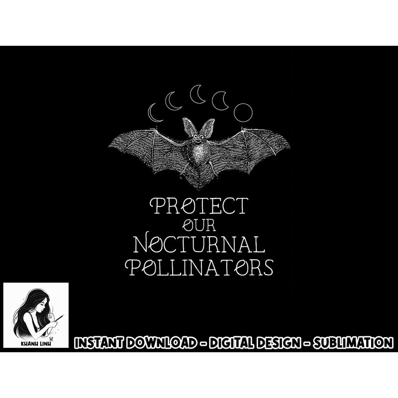 Protect Our Nocturnal Pollinators Bat Moon Phases Halloween png, sublimation copy.jpg