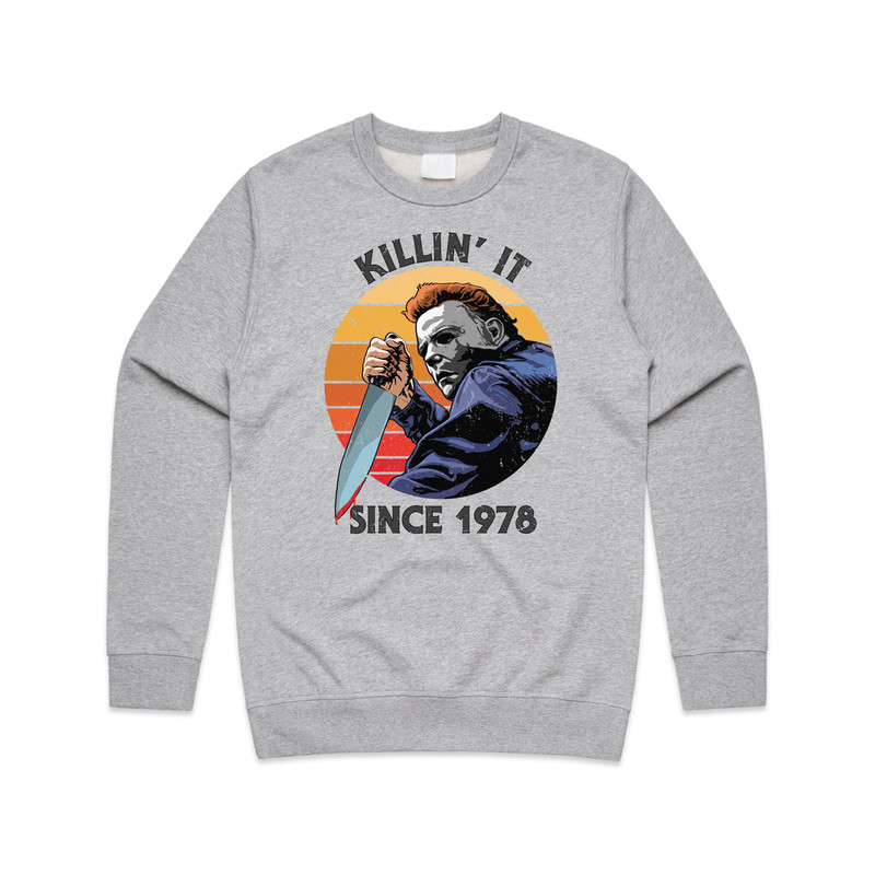 Killin' It Since 1978 Jumper Sweater Sweatshirt Funny Halloween Michael Myers Film Gift - 2.jpg