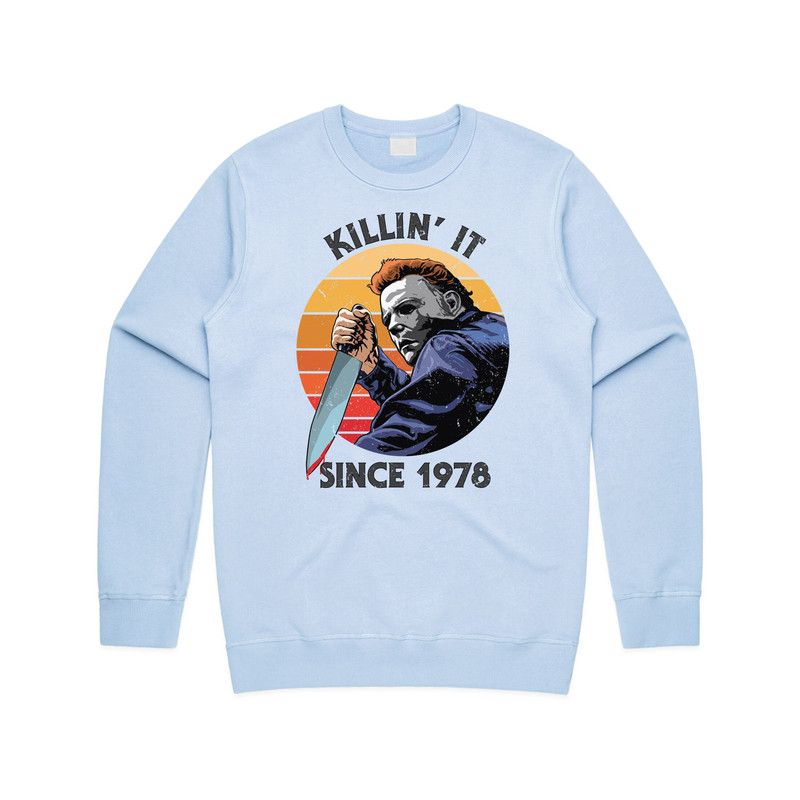 Killin' It Since 1978 Jumper Sweater Sweatshirt Funny Halloween Michael Myers Film Gift - 3.jpg