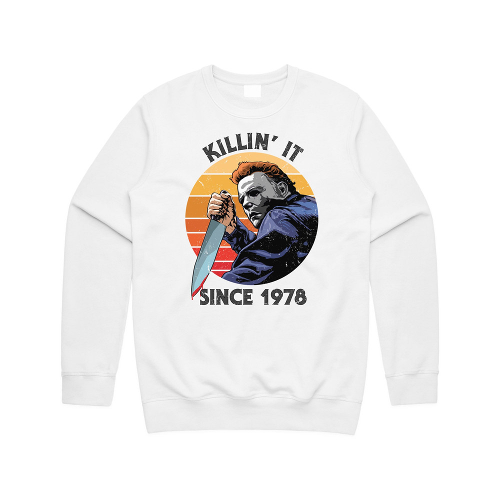 Killin' It Since 1978 Jumper Sweater Sweatshirt Funny Halloween Michael Myers Film Gift - 5.jpg