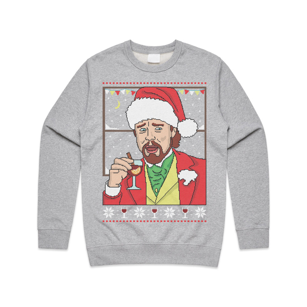 Leonardo DiCaprio Meme Christmas Jumper Sweater Sweatshirt Funny Drinking Laughing Xmas Viral Gift - 5.jpg