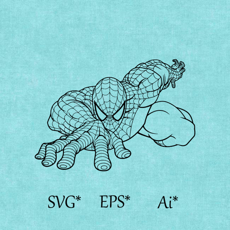 Comic Book Stars SVG Spider Man Super Hero Childrens Room Digital SVG EPS AI