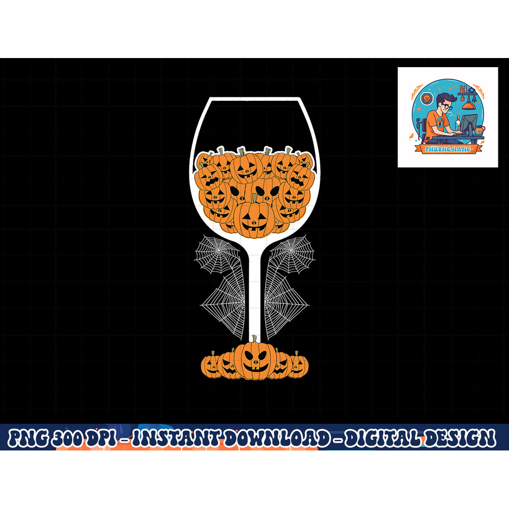 Pumpkin Wine Glass Spider Web Costume Easy Halloween Gift png, sublimation copy.jpg