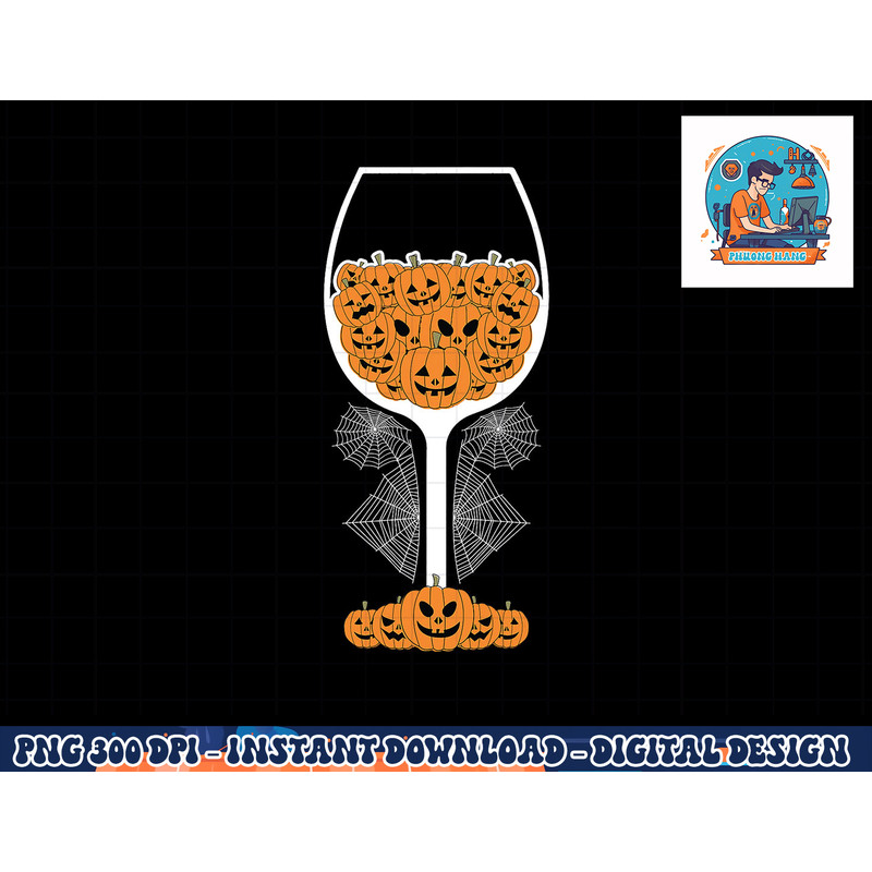 Pumpkin Wine Glass Spider Web Costume Easy Halloween Gift png, sublimation copy.jpg