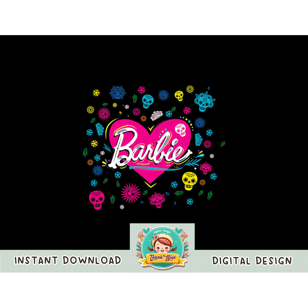 Barbie Halloween Heart Sugar Skulls png, sublimation copy.jpg