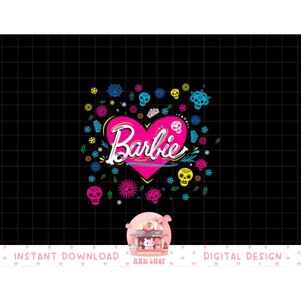 Barbie Halloween Heart Sugar Skulls png, sublimation copy.jpg