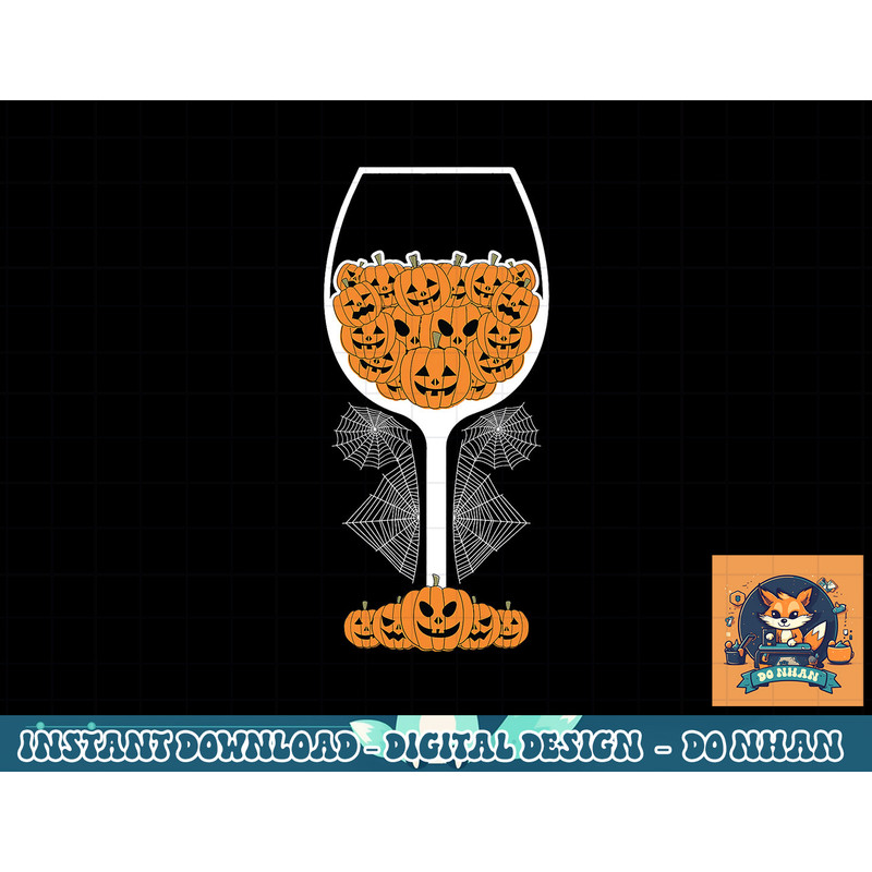 Pumpkin Wine Glass Spider Web Costume Easy Halloween Gift png, sublimation copy.jpg