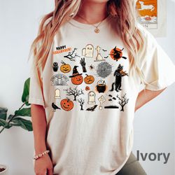 comfort colors  vintage halloween doodles t-shirt,