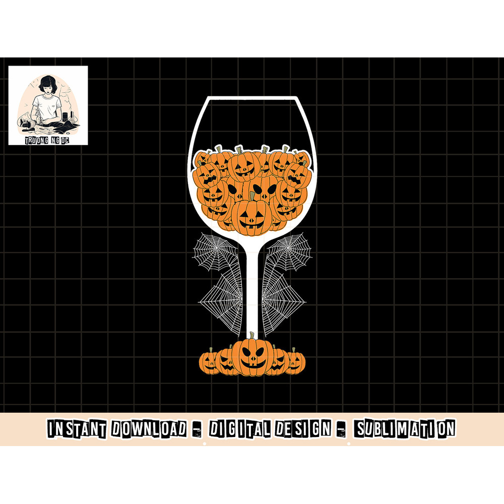 Pumpkin Wine Glass Spider Web Costume Easy Halloween Gift png, sublimation copy.jpg