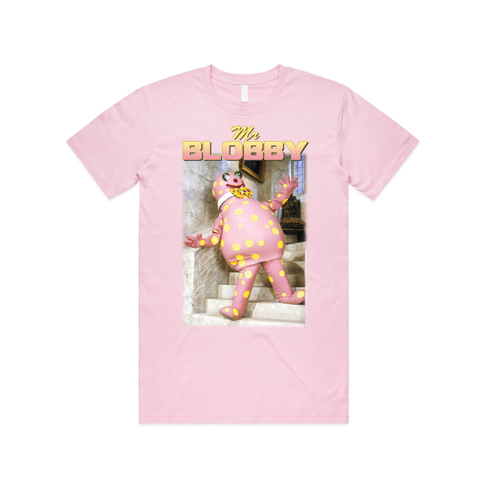 Mr Blobby Homage T-shirt Tee Top Funny UK Tribute Gift for TV 90's Icon Legend Noel - 1.jpg