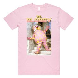 mr blobby homage t-shirt tee top funny uk tribute gift for tv 90s icon legend noel
