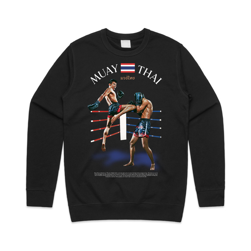 Muay Thai Vintage Style Jumper Sweater Sweatshirt Graphic Kick Boxing Martial Arts Gift - 1.jpg