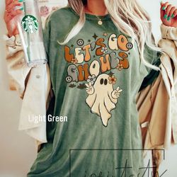 comfort colors lets go ghouls shirt, vintage hallo