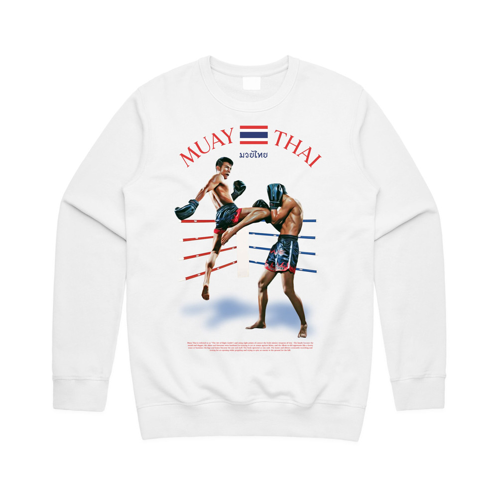 Muay Thai Vintage Style Jumper Sweater Sweatshirt Graphic Kick Boxing Martial Arts Gift - 3.jpg