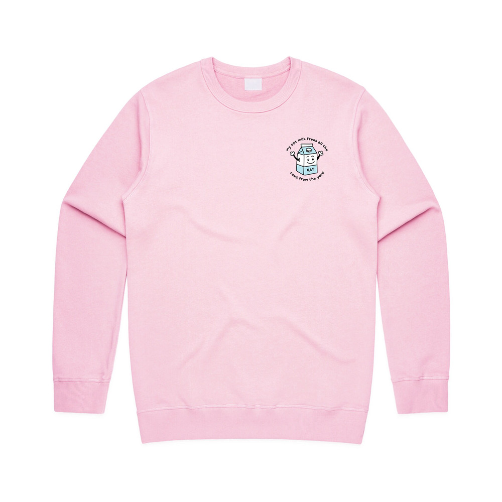 My Oat Milk Frees All The Cows From The Yard Jumper Sweater Sweatshirt Vegan Vegetarian - 2.jpg