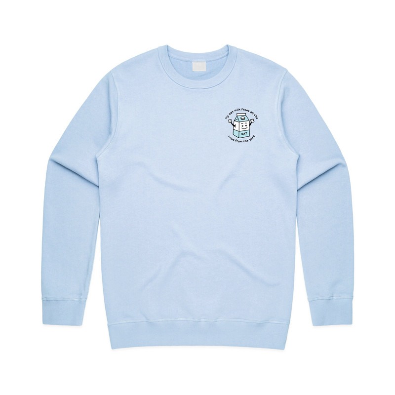 My Oat Milk Frees All The Cows From The Yard Jumper Sweater Sweatshirt Vegan Vegetarian - 3.jpg