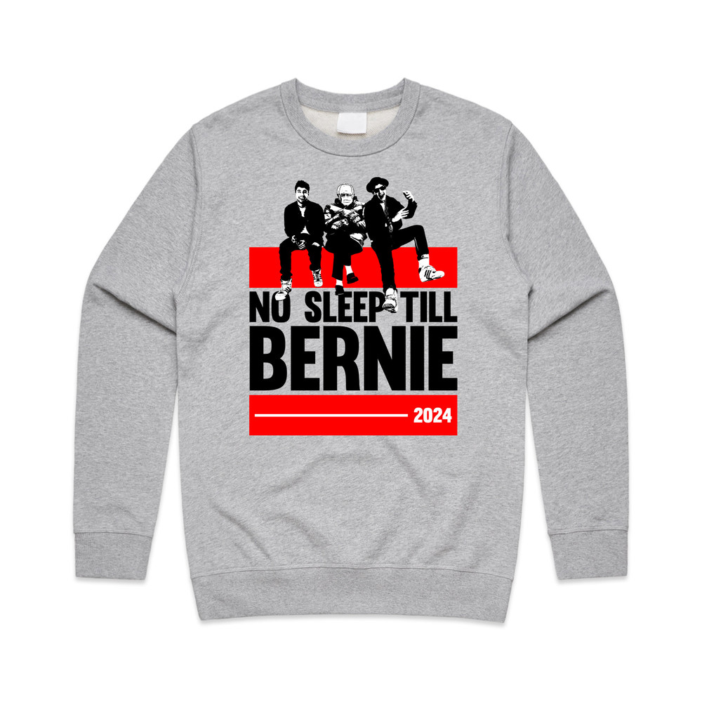 No Sleep Till Bernie Sanders 2024 Jumper Sweater Sweatshirt Funny Sitting Mittens Meme Brooklyn USA Vote For Bernie - 1.jpg