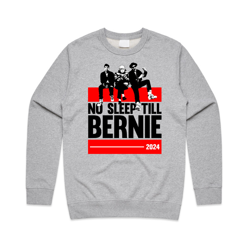 No Sleep Till Bernie Sanders 2024 Jumper Sweater Sweatshirt Funny Sitting Mittens Meme Brooklyn USA Vote For Bernie - 1.jpg
