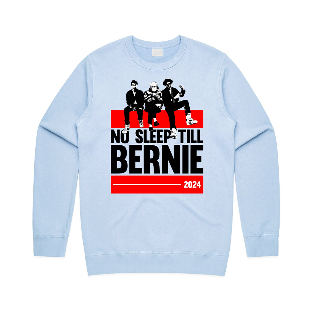 No Sleep Till Bernie Sanders 2024 Jumper Sweater Sweatshirt Funny Sitting Mittens Meme Brooklyn USA Vote For Bernie - 2.jpg