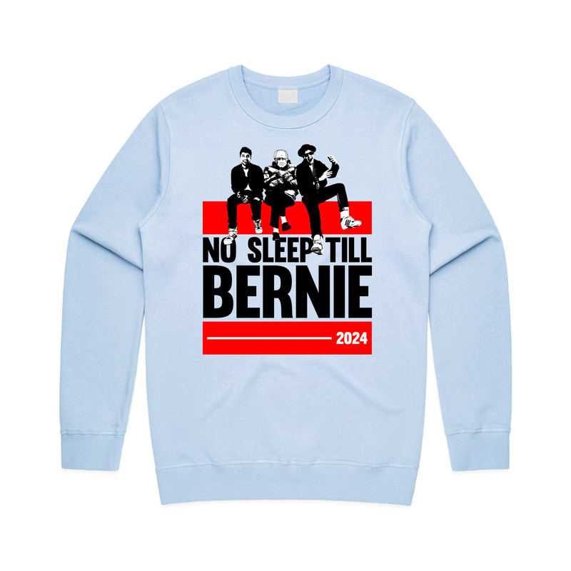No Sleep Till Bernie Sanders 2024 Jumper Sweater Sweatshirt Funny Sitting Mittens Meme Brooklyn USA Vote For Bernie - 2.jpg