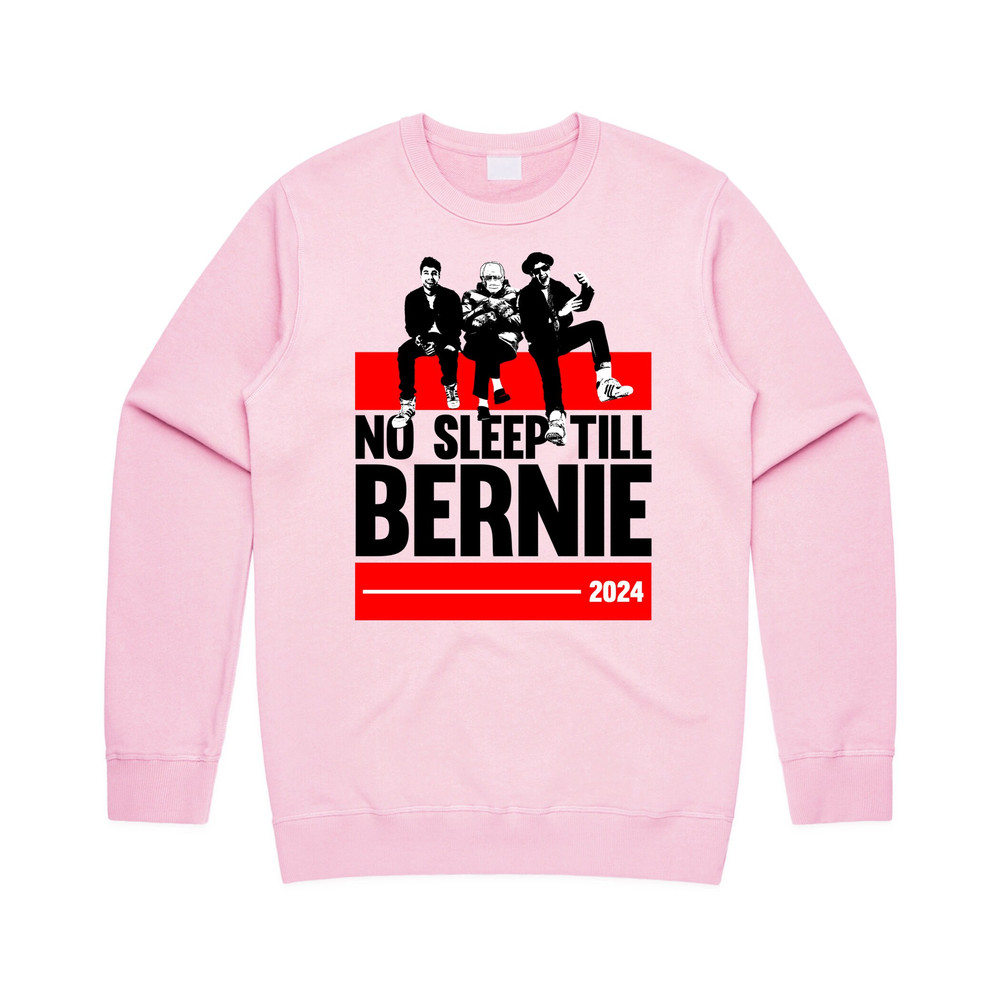 No Sleep Till Bernie Sanders 2024 Jumper Sweater Sweatshirt Funny Sitting Mittens Meme Brooklyn USA Vote For Bernie - 3.jpg