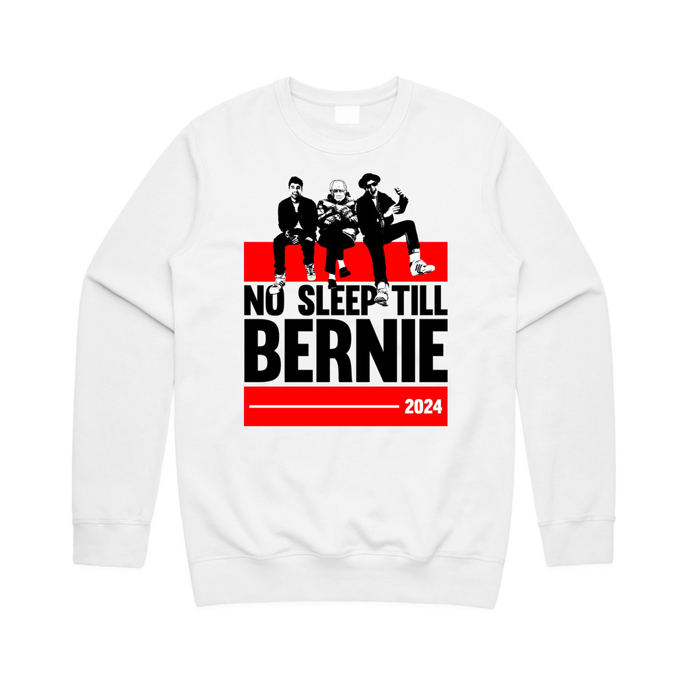 No Sleep Till Bernie Sanders 2024 Jumper Sweater Sweatshirt Funny Sitting Mittens Meme Brooklyn USA Vote For Bernie - 4.jpg