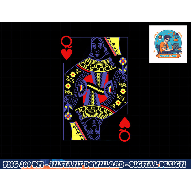 Queen Of Hearts Deck Of Cards Playing Cards Halloween Poker png, sublimation copy.jpg