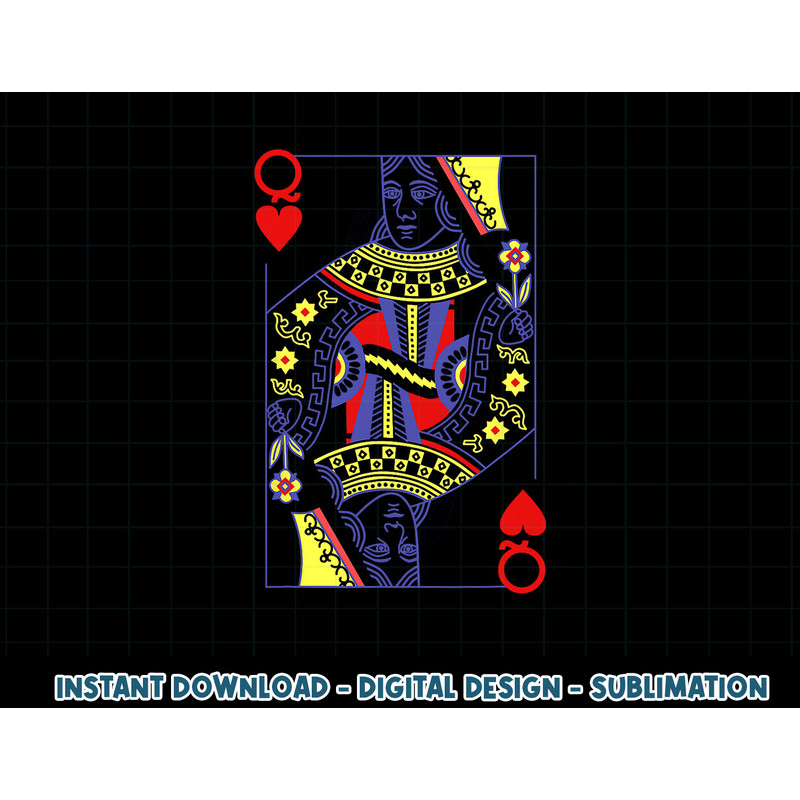 Queen Of Hearts Deck Of Cards Playing Cards Halloween Poker png, sublimation copy.jpg
