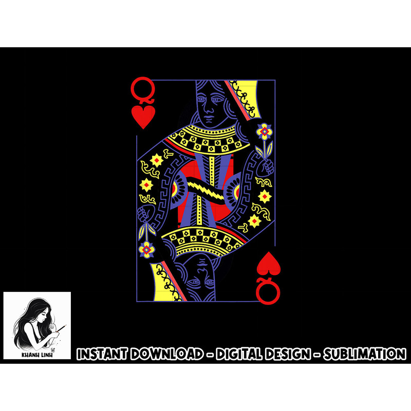 Queen Of Hearts Deck Of Cards Playing Cards Halloween Poker png, sublimation copy.jpg