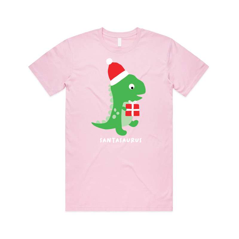 Santasaurus Jumper T-shirt Tee Top Xmas Santa Dinosaur T-Rex Kids Childrens Youth Cute Funny Gift - 1.jpg
