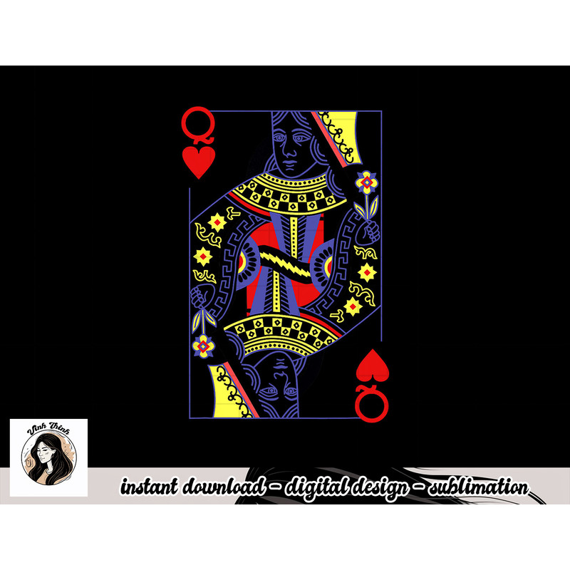 Queen Of Hearts Deck Of Cards Playing Cards Halloween Poker png, sublimation copy.jpg
