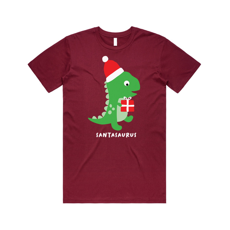 Santasaurus Jumper T-shirt Tee Top Xmas Santa Dinosaur T-Rex Kids Childrens Youth Cute Funny Gift - 3.jpg