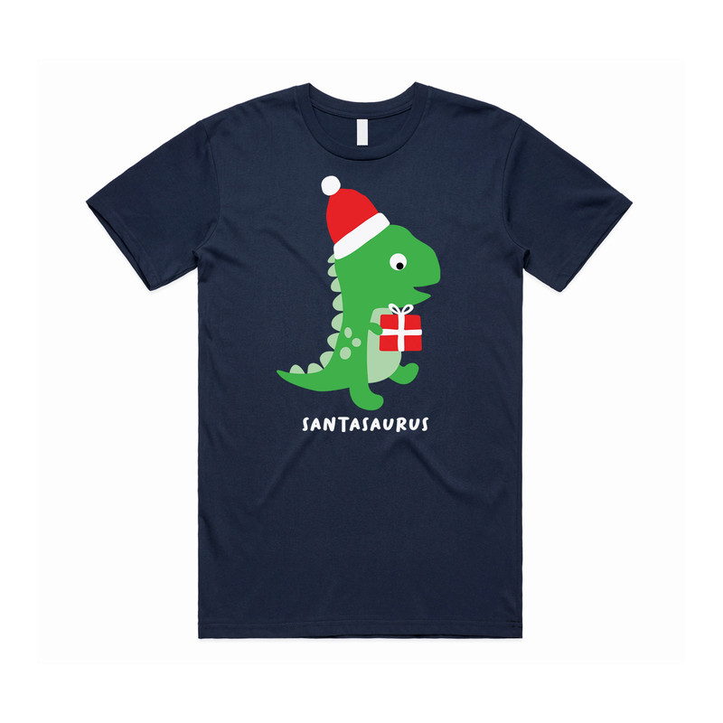 Santasaurus Jumper T-shirt Tee Top Xmas Santa Dinosaur T-Rex Kids Childrens Youth Cute Funny Gift - 4.jpg