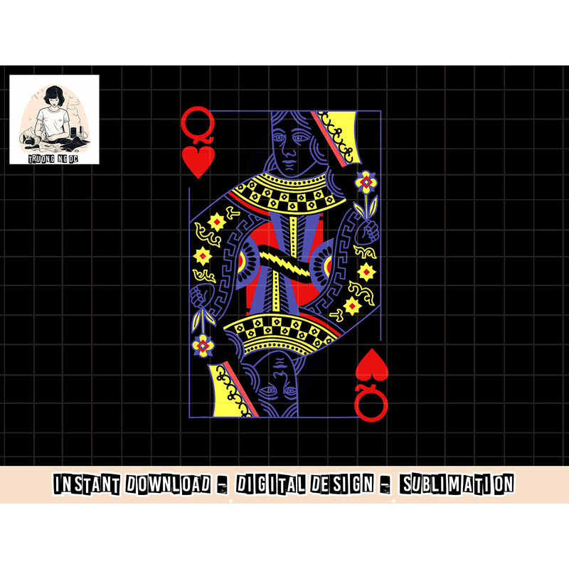 Queen Of Hearts Deck Of Cards Playing Cards Halloween Poker png, sublimation copy.jpg