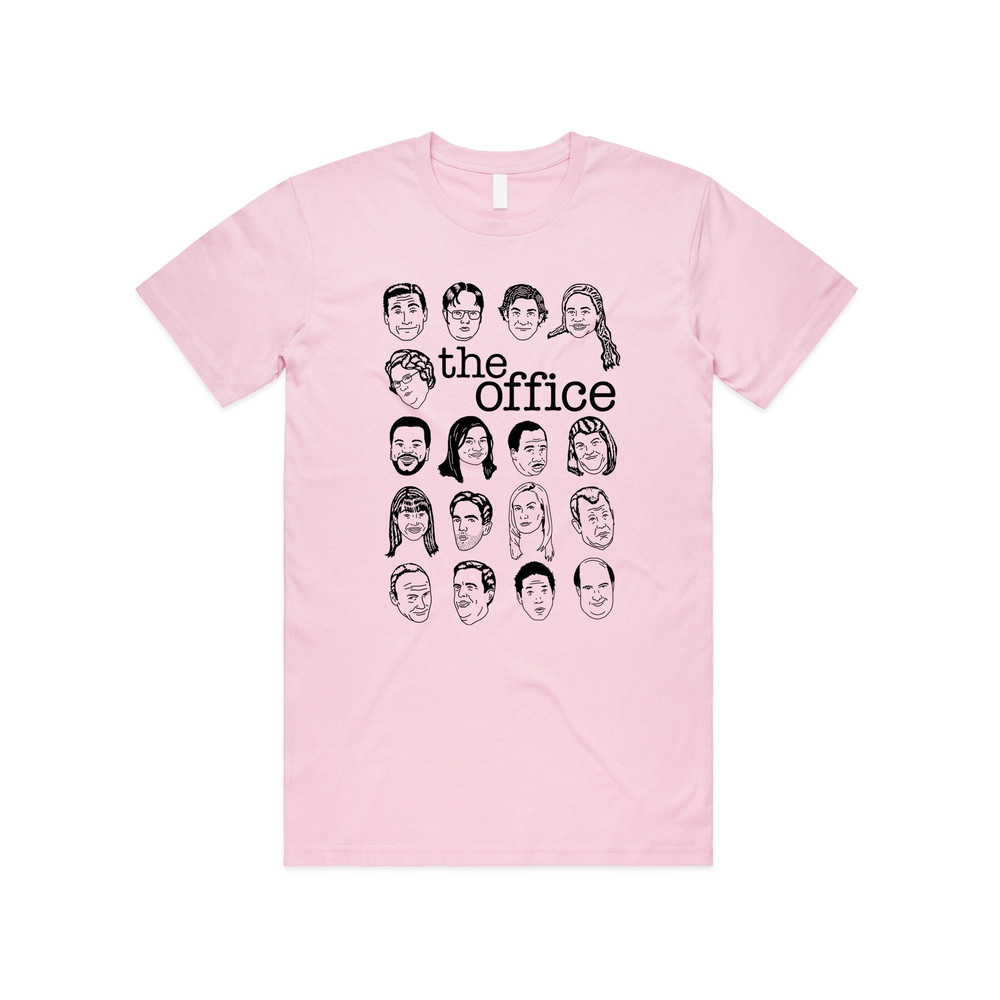 The US Office Character Faces T-shirt Tee Top Michael Scott Dwight Schrute Funny - 3.jpg