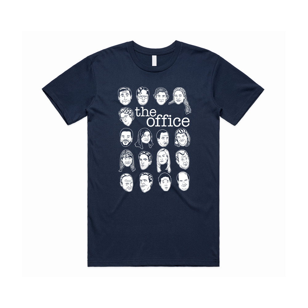 The US Office Character Faces T-shirt Tee Top Michael Scott Dwight Schrute Funny - 5.jpg