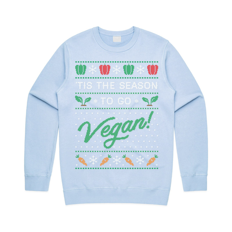 Tis The Season To Go Vegan Jumper Sweater Sweatshirt Christmas Xmas Vegetarian Health Fitness - 2.jpg