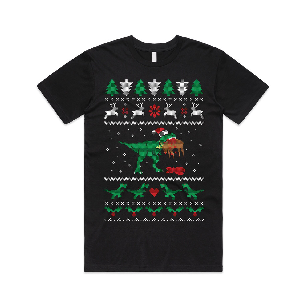 T-Rex Eating ReindeerT-shirt Tee Top Christmas TRex Dinosaur Jurassic Funny Ugly Xmas Gift - 1.jpg