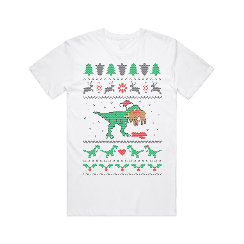 T-Rex Eating ReindeerT-shirt Tee Top Christmas TRex Dinosaur Jurassic Funny Ugly Xmas Gift - 2.jpg