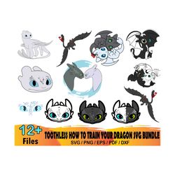 10 toothless how to train your dragon bundle svg, toothless svg