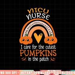 rainbow nicu nurse cutest pumpkins in the patch halloween rn png, sublimation copy