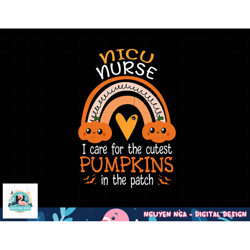 Rainbow NICU Nurse Cutest Pumpkins In The Patch Halloween RN png, sublimation copy.jpg