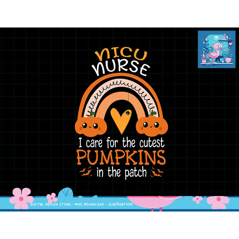 Rainbow NICU Nurse Cutest Pumpkins In The Patch Halloween RN png, sublimation copy.jpg