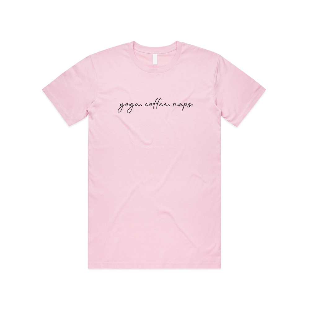 Yoga, Coffee, Naps T-shirt Tee Top Funny Fitness Pilates Spin Hot Boho Cute - 1.jpg