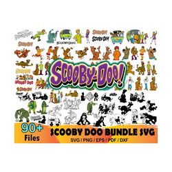 90 scooby doo bundle svg, cartoon svg, scooby doo svg