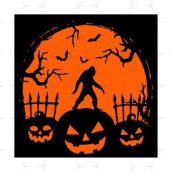 bigfoot halloween svg, happy halloween svg, bigfoot svg, hide and seek svg
