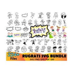 224 rugrats bundle svg, rugrats svg, rugrats vector, rugrats clipart