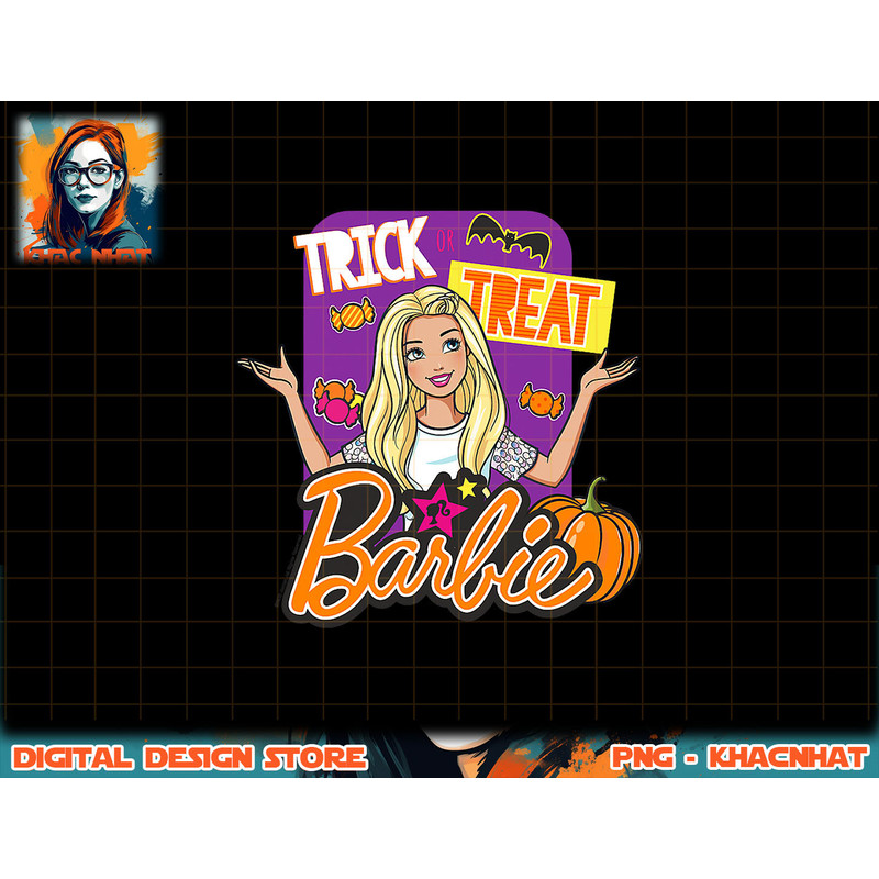Barbie Halloween Trick or Treat png, sublimation copy.jpg