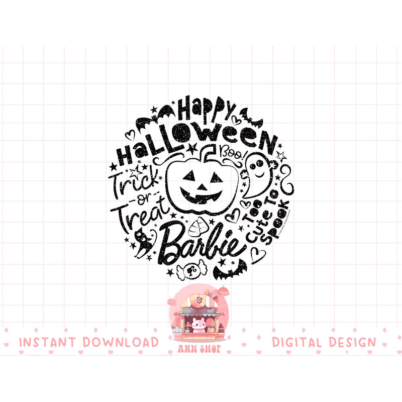 Barbie Halloween Trick or Treat Pumpkin png, sublimation copy.jpg
