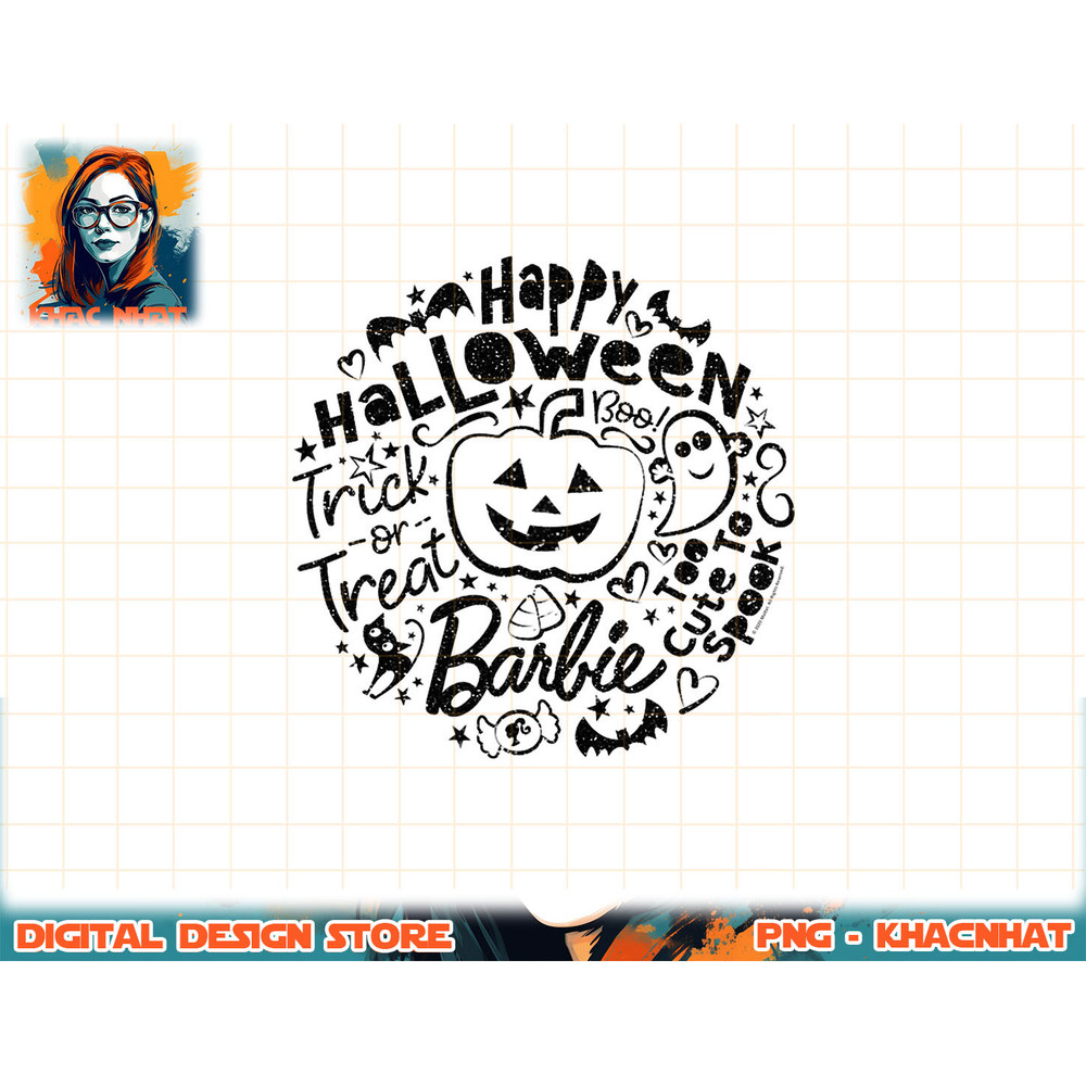 Barbie Halloween Trick or Treat Pumpkin png, sublimation copy.jpg